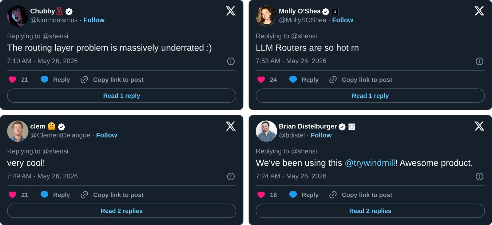 A few more replies from launch morning.